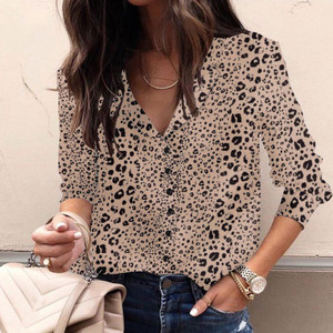 Leopard Print Women Shirt Long Sleeve Turn Down Collar Thin Women's Shirts Summer Casual Fashion New Woman Blouses Top Leopard Print Women Shirt Long Sleeve Turn Down Collar Thin Women's Shirts Summer Casual Fashion New Woman Blouses Top