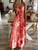 Floral Print Spaghetti Dress; Casual Crew Neck Ankle Cami Dress; Women's Clothing Floral Print Spaghetti Dress; Casual Crew Neck Ankle Cami Dress; Women's Clothing