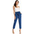 Women's Cropped Paper Bag Waist Pants with Pockets
