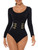 Sexy Basic Slim Bodysuit, Solid Round Neck Long Sleeve Waist Bodycon One Piece Bodysuit, Women's Clothing Sexy Basic Slim Bodysuit, Solid Round Neck Long Sleeve Waist Bodycon One Piece Bodysuit, Women's Clothing
