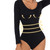 Sexy Basic Slim Bodysuit, Solid Round Neck Long Sleeve Waist Bodycon One Piece Bodysuit, Women's Clothing Sexy Basic Slim Bodysuit, Solid Round Neck Long Sleeve Waist Bodycon One Piece Bodysuit, Women's Clothing