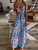 Women's Dresses Print Straps Summer Beach Party Loose Casual Long Dresses