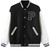 Women's Varsity Jacket Vintage Letter Print Cropped Baseball Coat 90's Fashion Streetwear Bomber Outer Coat