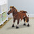 Qaba Sound-Making Ride On Horse for Toddlers 3-5, with Neighing and Galloping Sound, Stuffed Animal Horse Toy for Kids with Padding, Soft Feel, Brown