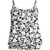 New black and white printed women's split type Tankini set with conservative style, covering the belly and showing off thinness
