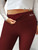 Plus Size Casual Leggings, Women's Plus Letter Print Liner Fleece High Rise Slight Stretch Leggings