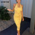 Knitted Halter Summer Dress Women U-Neck Sleeveless Backless Female Midi Lace Up Dresses Fashion Ladies Sexy Yellow Vestido Knitted Halter Summer Dress Women U-Neck Sleeveless Backless Female Midi Lace Up Dresses Fashion Ladies Sexy Yellow Vestido