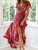 Floral Print Bohemian Maxi Dress; V Neck Short Sleeve Dress For Spring & Summer; Women's Clothing