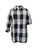 Plus Size Casual Blouse, Women's Plus Gingham Print Button Up Roll Up Sleeve Turn Down Collar Blouse