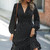 Retro V-neck Ruffle Dress; Polka Dot Print Long Sleeve Waist Loose Summer Dresses; Women's Clothing
