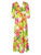 Women's Dresses V Neck Cutout Vintage Floral Print Long Dresses