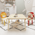 Kids Table and 2 Chairs Set, 3 Pieces Toddler Table and Chair Set, Wooden Activity Play Table Set Kids Table and 2 Chairs Set, 3 Pieces Toddler Table and Chair Set, Wooden Activity Play Table Set
