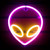 1pc Alien Shape LED Neon Sign, USB & Battery Powered Novelty Neon Mini Night Light, Novelty Wall Lamp With 1pc Hook For Bedroom Kids Room Party Home Wall Decor