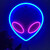 1pc Alien Shape LED Neon Sign, USB & Battery Powered Novelty Neon Mini Night Light, Novelty Wall Lamp With 1pc Hook For Bedroom Kids Room Party Home Wall Decor