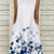 Floral Print Crew Neck Dress; Elegant Loose Summer Trapeze Long Dresses; Women's Clothing