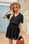 Women's Black Small Short Sleeve Ruffle V Neck Chiffon Dress Flowy A Line Mini Summer Casual Dress Women's Black Small Short Sleeve Ruffle V Neck Chiffon Dress Flowy A Line Mini Summer Casual Dress