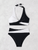 Women's two-piece multi color quick drying fashionable bikini swimsuit