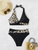 Women's two-piece multi color quick drying fashionable bikini swimsuit