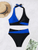 Women's two-piece multi color quick drying fashionable bikini swimsuit