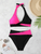 Women's two-piece multi color quick drying fashionable bikini swimsuit