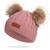 Cute Double Wool Pompom Baby Hat Children Cap Warm Autumn Winter Hats For Kids Boys Girls Knitted Warmer Beanie Caps Bonnet Cute Double Wool Pompom Baby Hat Children Cap Warm Autumn Winter Hats For Kids Boys Girls Knitted Warmer Beanie Caps Bonnet