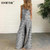 Summer Plaid Women Jumpsuits Sling High Waist Wide Leg Female Overalls Girls Streetwear Casual Loose Lady Jumpsuit Buttons