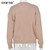 Solid V-neck Women's Sweater Drop Shoulder Long Sleeve knitting Sweaters Woman Loose Fashion Pullover