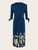 Elegant Beaded Dress; Casual Floral Print Cutout Half Long Sleeve Loose Fashion Midi Dresses; Women's Clothing Elegant Beaded Dress; Casual Floral Print Cutout Half Long Sleeve Loose Fashion Midi Dresses; Women's Clothing