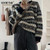 Vintage Plaid O-neck knitting Women Sweater Long Sleeve Sweaters Woman Autumn Winter Fashion Loose Casual Pullover Top