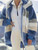 Color Block Fuzzy Fall & Winter Jacket, Casual Zip Up Hooded Long Sleeve Outerwear, Women's Clothing Color Block Fuzzy Fall & Winter Jacket, Casual Zip Up Hooded Long Sleeve Outerwear, Women's Clothing