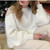 Knitted Cashmere Women Sweaters O-neck Warm Soft Loose Solid Thick Pullovers 