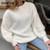 Knitted Cashmere Women Sweaters O-neck Warm Soft Loose Solid Thick Pullovers 