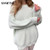 Knitted Cashmere Women Sweaters O-neck Warm Soft Loose Solid Thick Pullovers 
