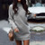 Thicken Mini Hoodies Dress Women Winter Velvet Fleece O-neck Long Sleeve Solid Basic Sweatshirts Dresses