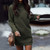 Thicken Mini Hoodies Dress Women Winter Velvet Fleece O-neck Long Sleeve Solid Basic Sweatshirts Dresses