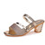 Trendy Gold & Silver Fashion Slippers - Versatile High Heel Sandals for Women