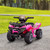 Aosom Kids Ride On Motorcycle 6V Battery Powered with Real Working Headlights for Toddlers 18-36 Months Pink
