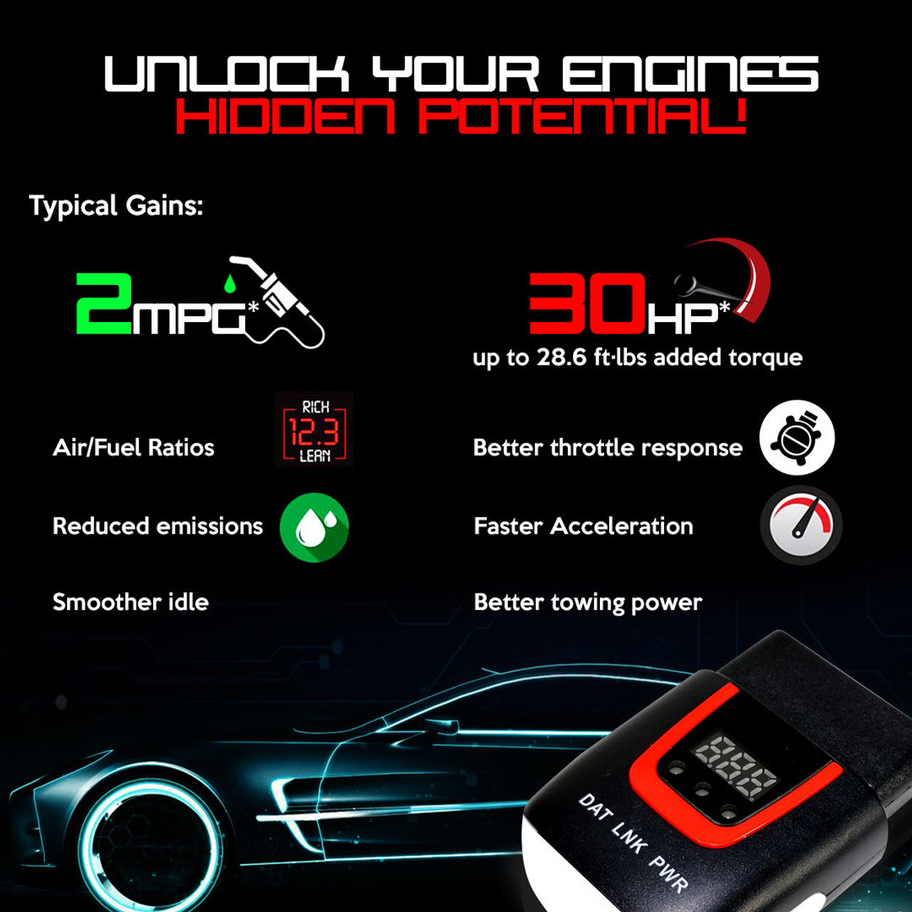 Stage 2 Performance Chip Module OBD2 For Dodge Performance Chip Tuning