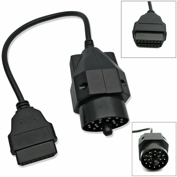 Round 20 Pin Port to 16 Pin OBD2 Adapter Cable for BMW