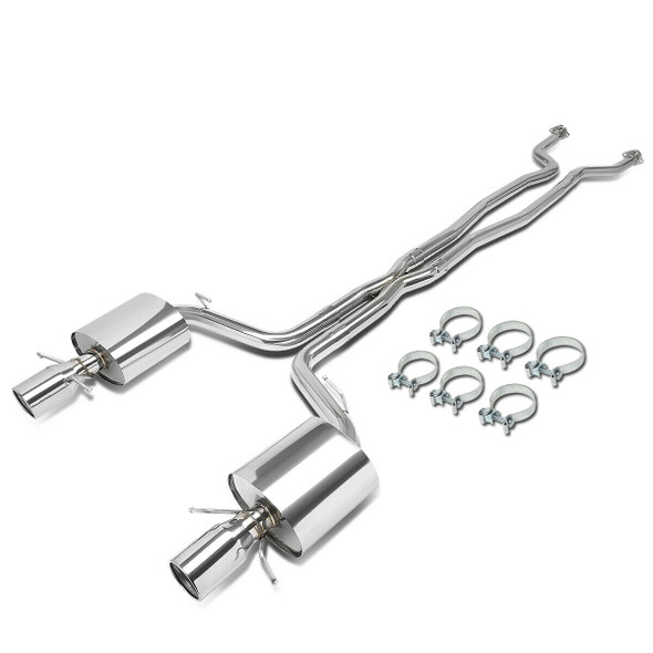 Dual Muffler Catback Exhaust System+4.5"Tips for Cadillac CTS V Sedan (2009-2014) with 6.2L V8 Engine