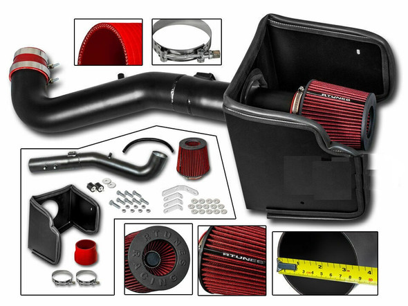 Cold Air Intake W/Heat Shield for Nissan X-Terra 2005-2015 with 4.0L V6 Engine Black 