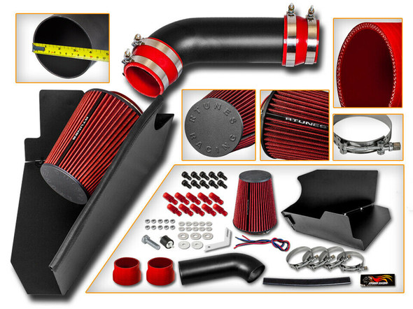 Performance Air Intake W/Heat Shield for Chevrolet Tahoe (1996-1999) with 5.0L/5.7L V8 Engine Red