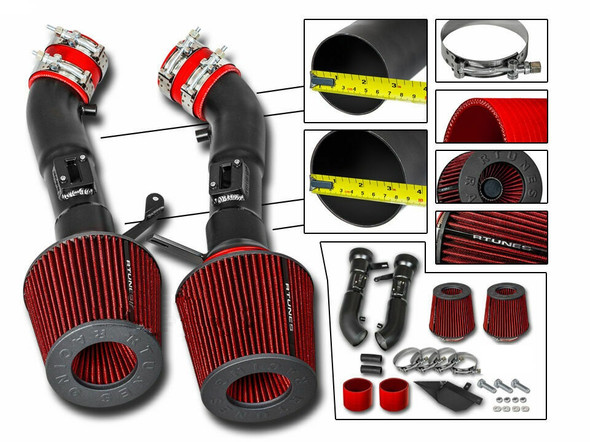 Cold Air Intake For Infinity G37 (2008-2013) with 3.7L V6 Engine Red 