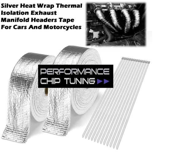 50 FT Silver Exhaust Thermal Wrap Manifold Headers Heat Tape