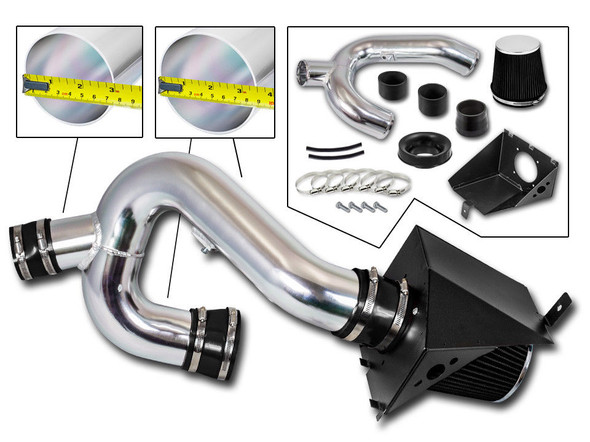 Cold Air Intake Kit  for Ford F150 (2012-2014) with 3.5L V6 EcoBoost Engine Black Stage 2