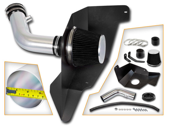 Cold Air Intake Kit for Ford Mustang (2015-2017) with 3.7L V6 Engine Black