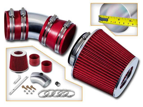 Ram Air Intake Kit for Chevrolet Impala (2006-2008) with 3.5L / 3.9L V6 Engine Red 