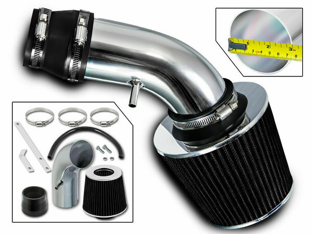 Short Ram Air Intake For Isuzu Impulse/Geo Storm (1990-1993) with 1.6L 1.8L L4 Engine Black