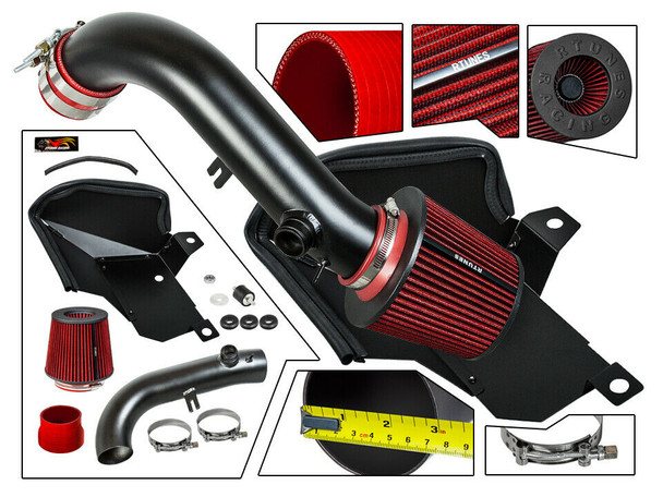  Cold Air Intake W/Heat Shield For VW Golf GTi R  (2015-2020) 1.8T 2.0T Black