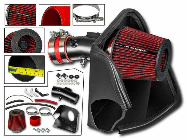 Performance Air Intake W/Heat Shield For Nissan Altima (2007-2012) with 3.5L V6 Engine Red   